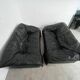 Vintage sofa set roset line Flou Flou designer sofa 80s black leather
