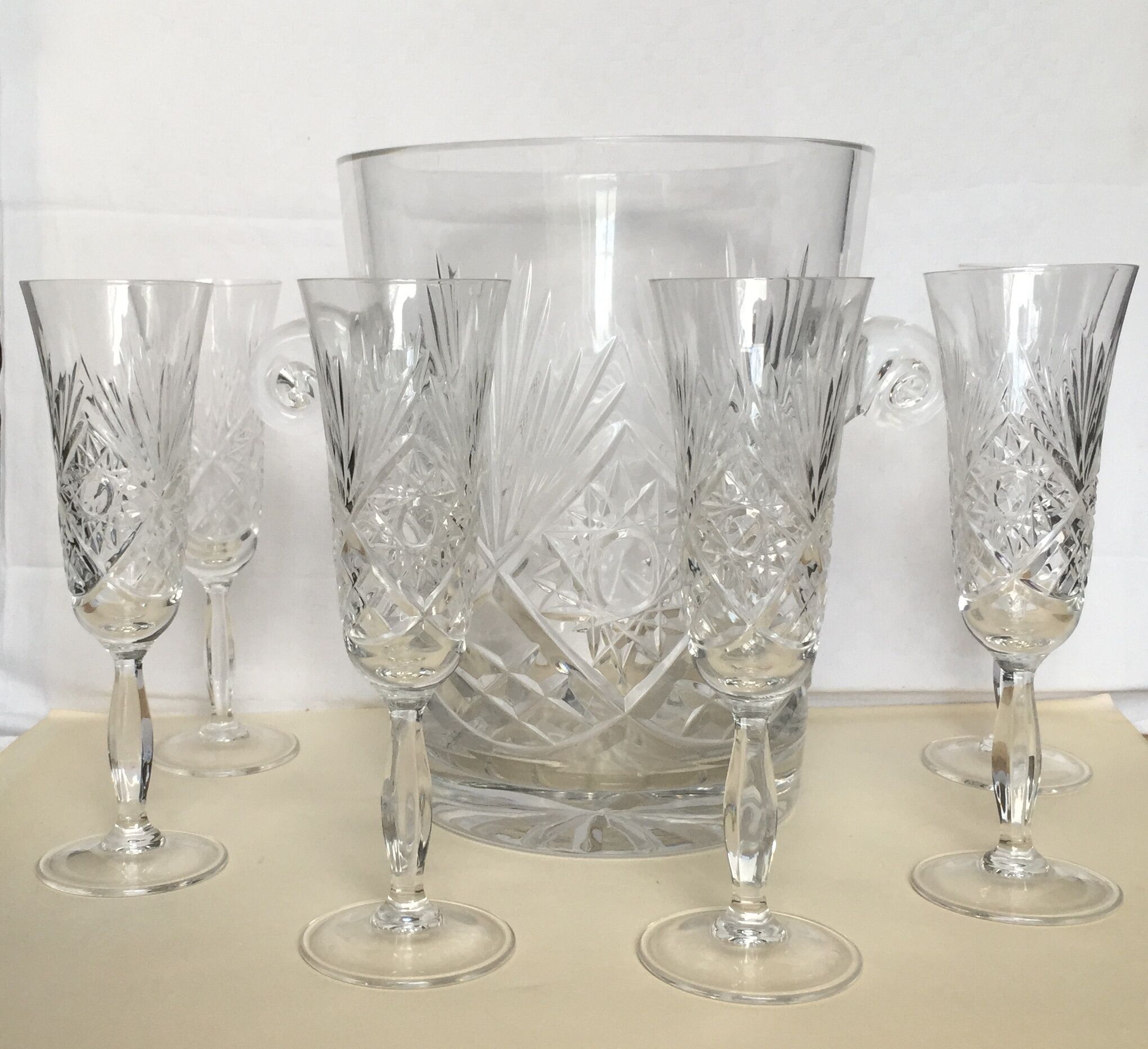 Baccarat crystal champagne service