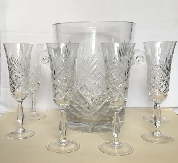 Service à champagne en cristal de Baccarat