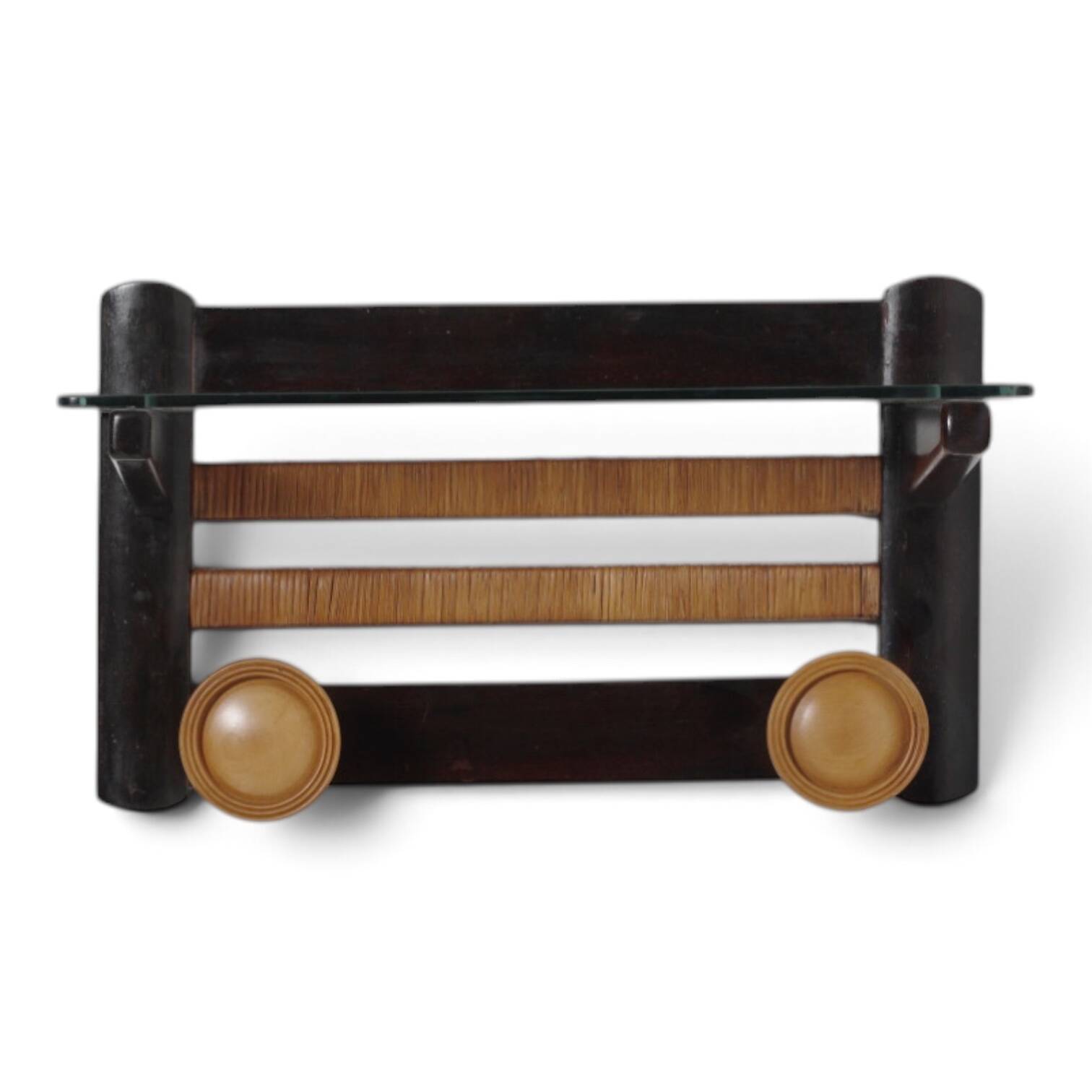 Art Deco wall wood coat hanger, Italy 1940s