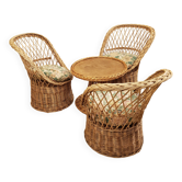 Vintage rattan children's lounge