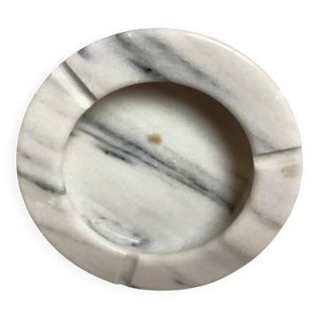 Cendrier vide poche marbre gris blanc