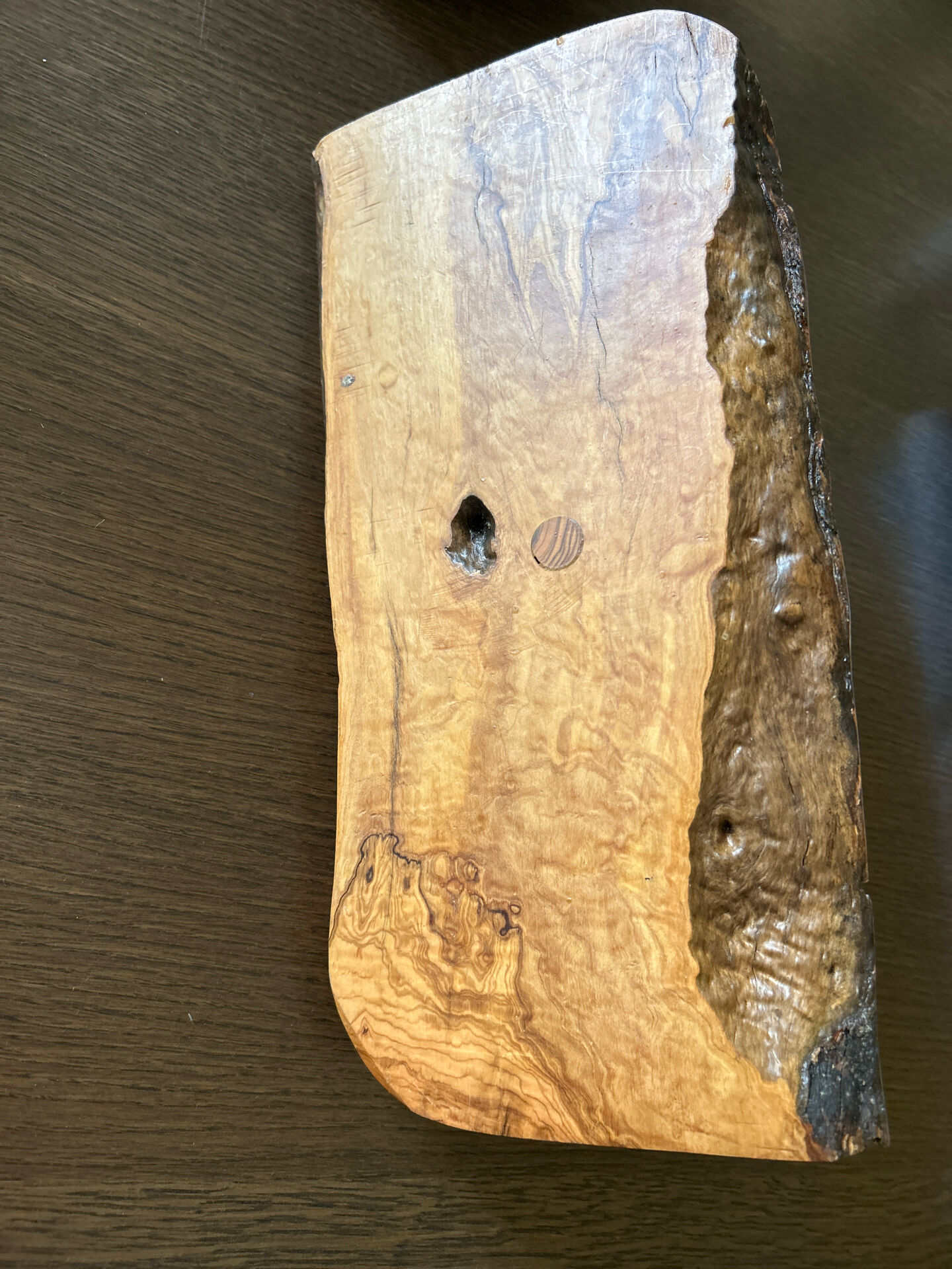Platter, cheese on olive wood