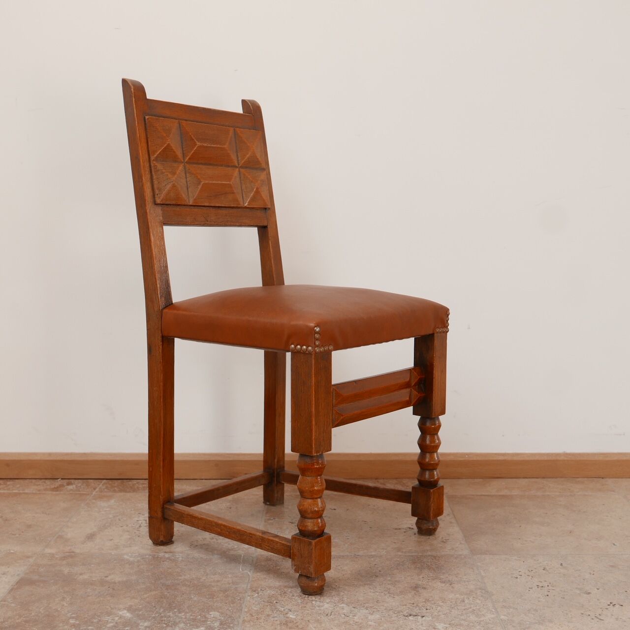 Set of four french deco dining chairs