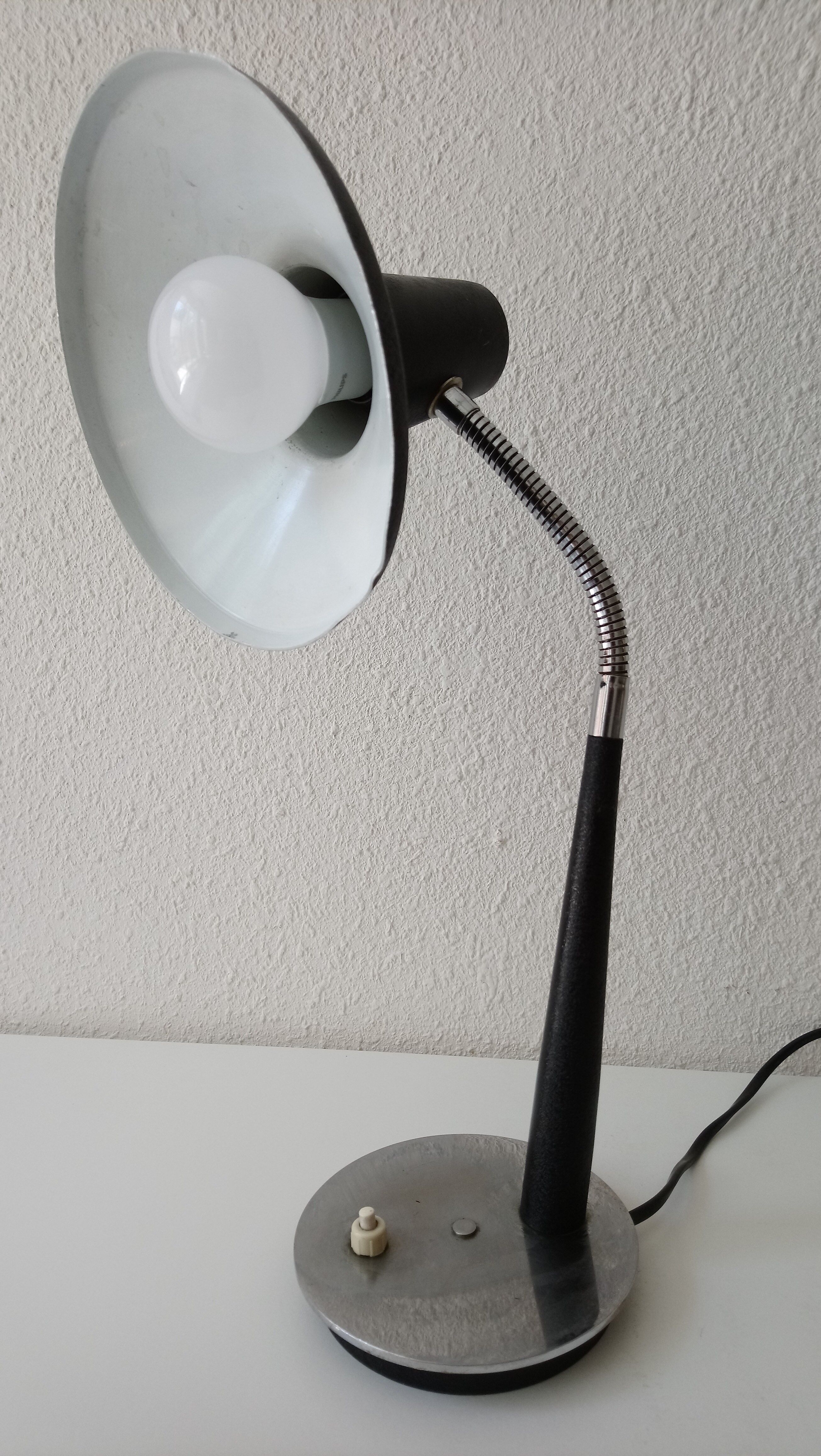 50 black years hammered metal lamp