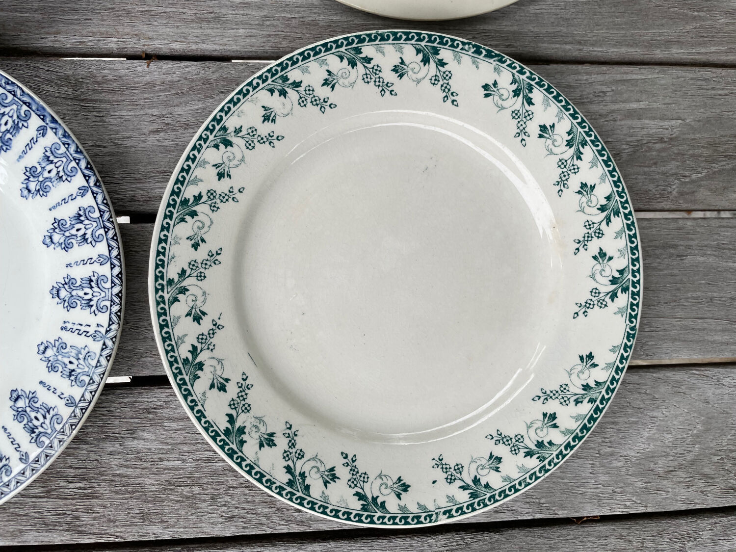 6 Mismatched Gien Iron Earth Dessert Plates