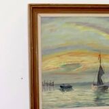 "Boats at Sunset" by Kaj Brandstrup
