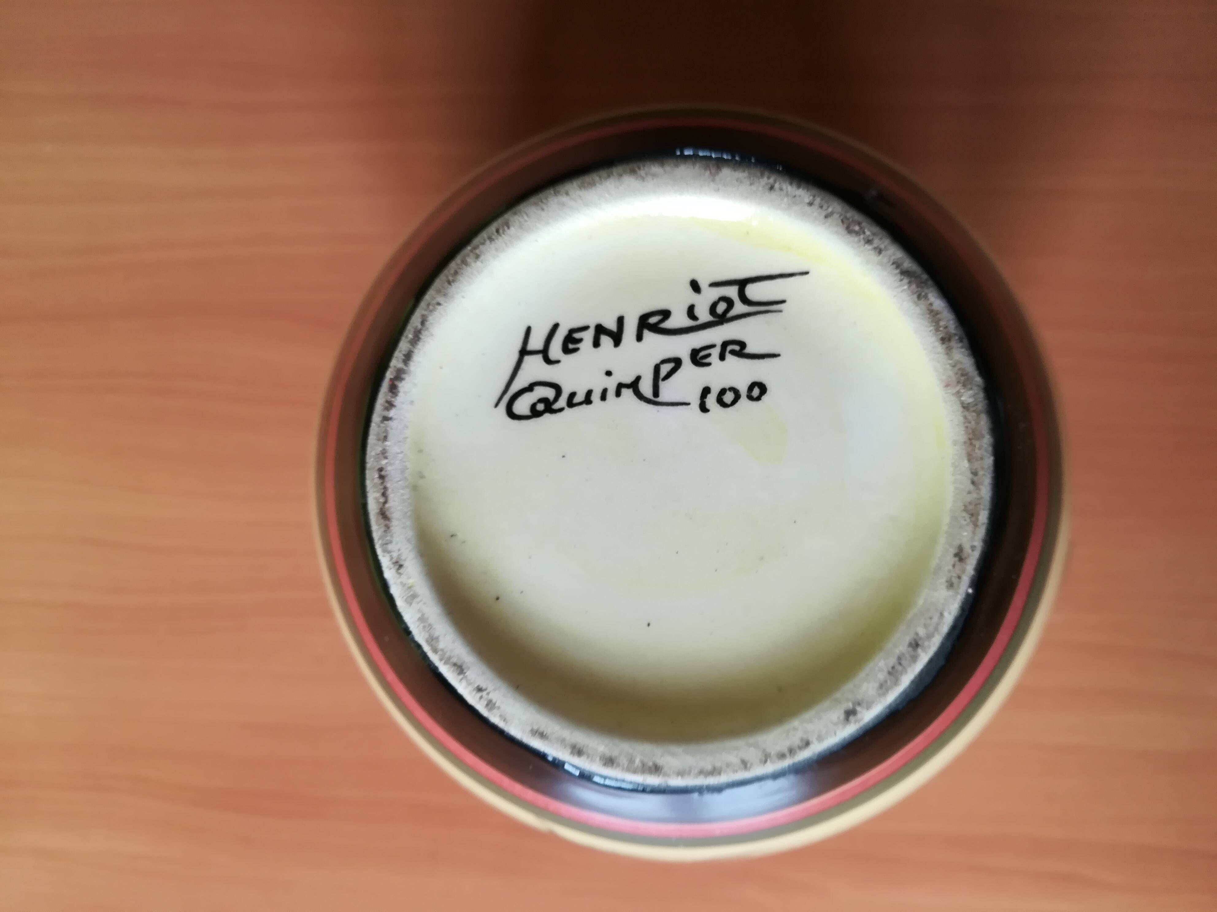 Earthenware vase by Henriot Quimper