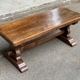 19th century solid oak farmhouse or monastery coffee table