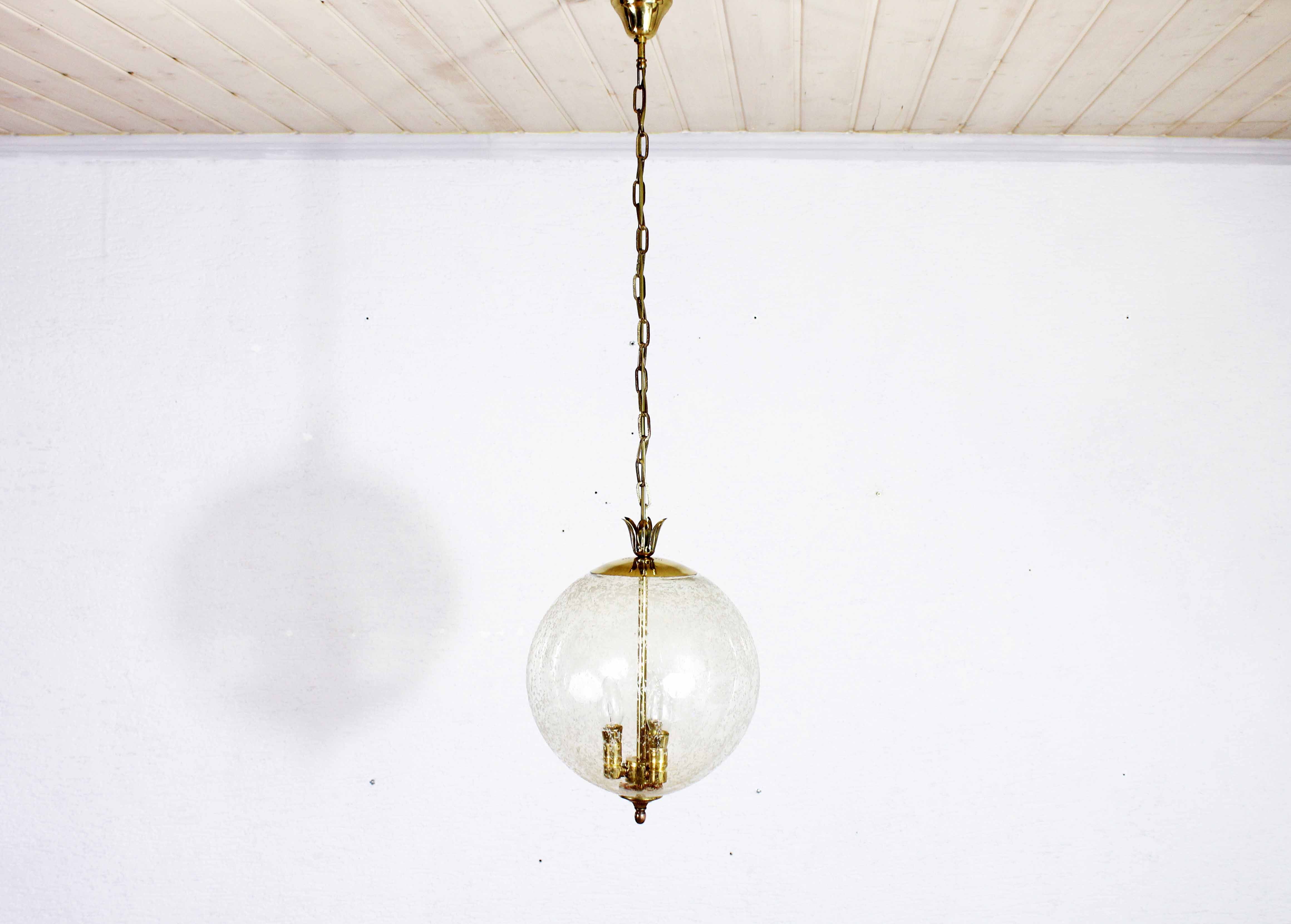Limburg pendant lamp in glass and brass