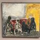 Original Danish Oil on Canvas“Figurative Composition” by Max Bilde