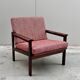 Fauteuil 'Capella' en palissandre, Illum Wikkelsø pour N. Eilersen, Danemark, années 60.