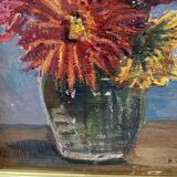 Painting 1957 "The multicolored bouquet"