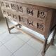 Antique Spanish hand-carved console table
