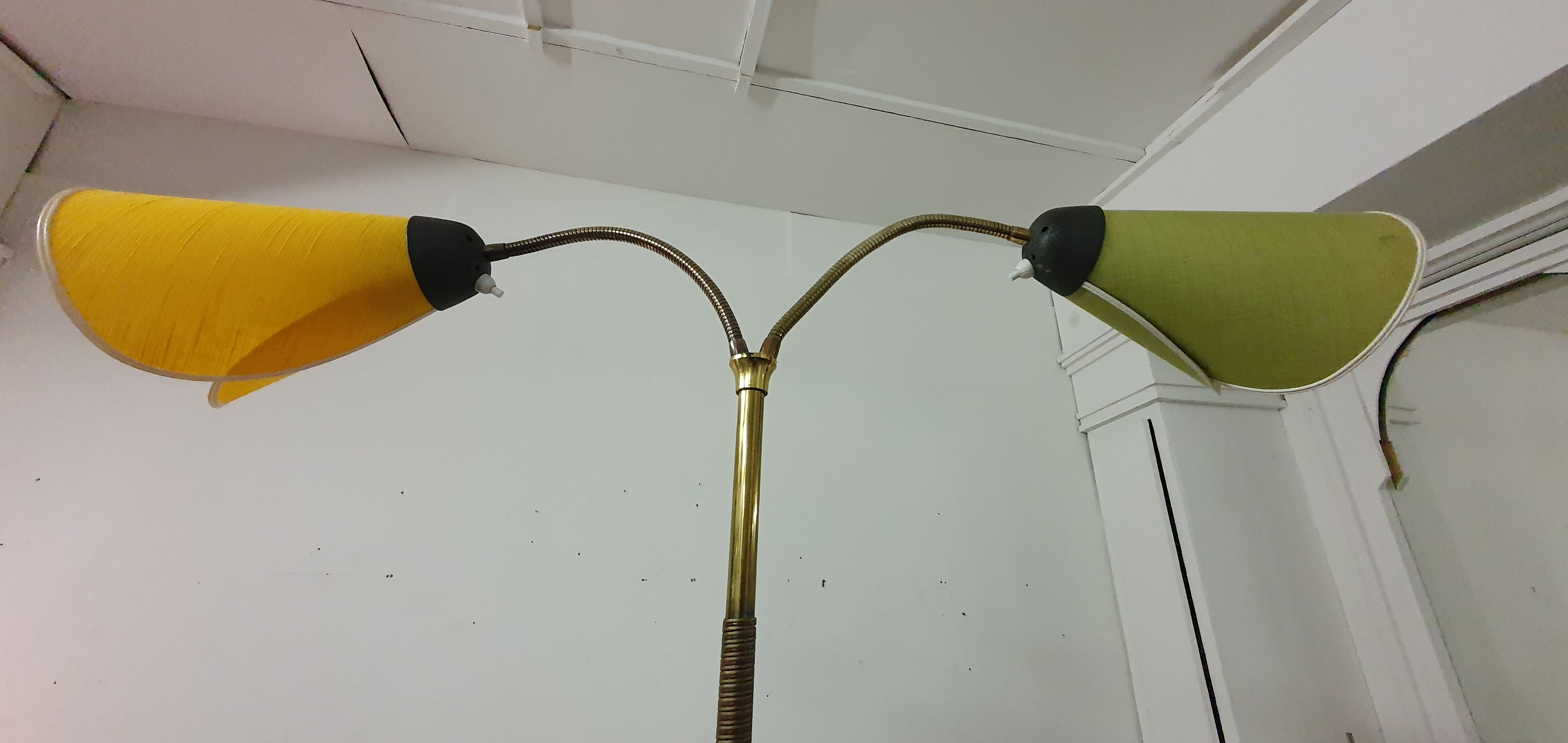 Adjustable floor lamp from the 1950s to 1960s