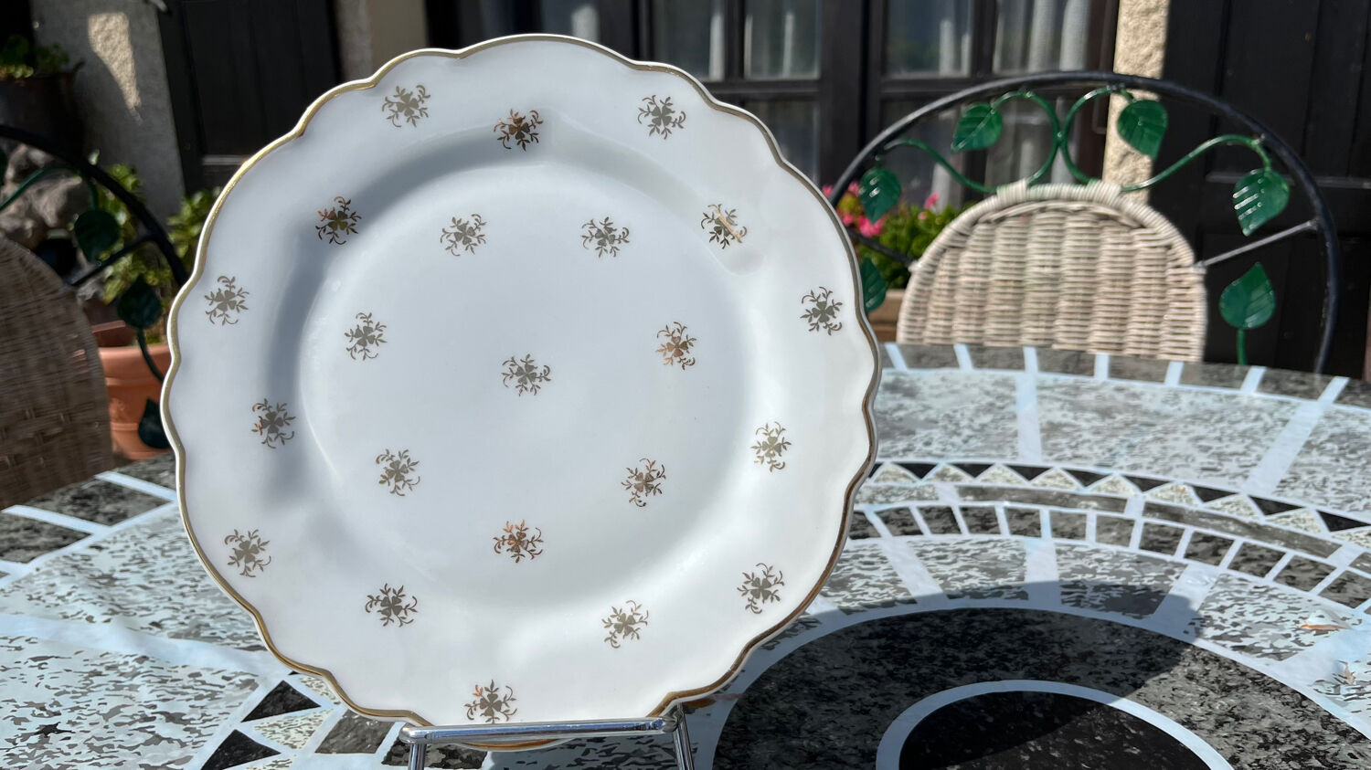 Lot of 5 Limoges ULIM flat plates 1950