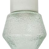 Vintage white porcelain ceiling light with frosted glass , 1970s