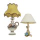 Desk Lamps with Lampshades Day, 1950s, Set of 2