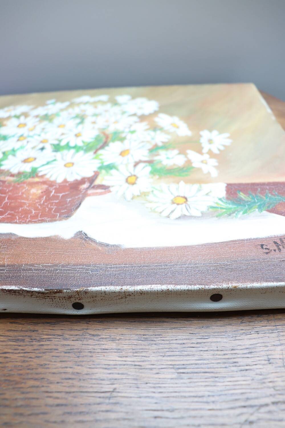 Peinture florale ancienne