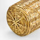 Panier conique à anse en éclisse d'osier