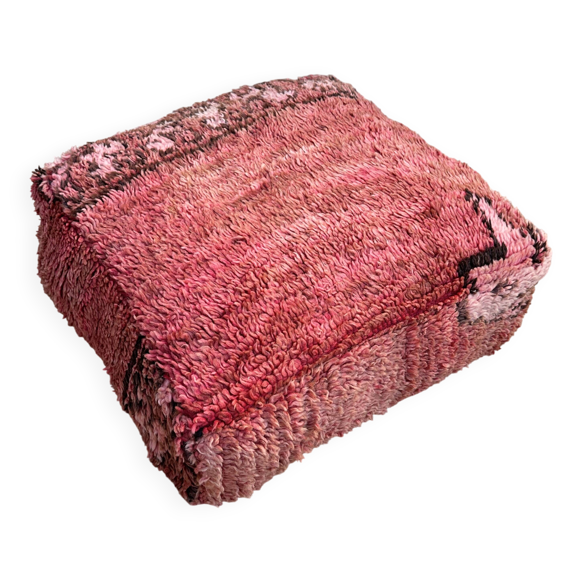 Handmade Berber Kilim pouf, floor cushion