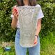 Vase vintage en verre h 37 cm