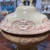 Soupière in earthenware iron earth Sarreguemines service Edge 1900