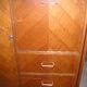 Armoire secrétaire, placage de chêne 1960