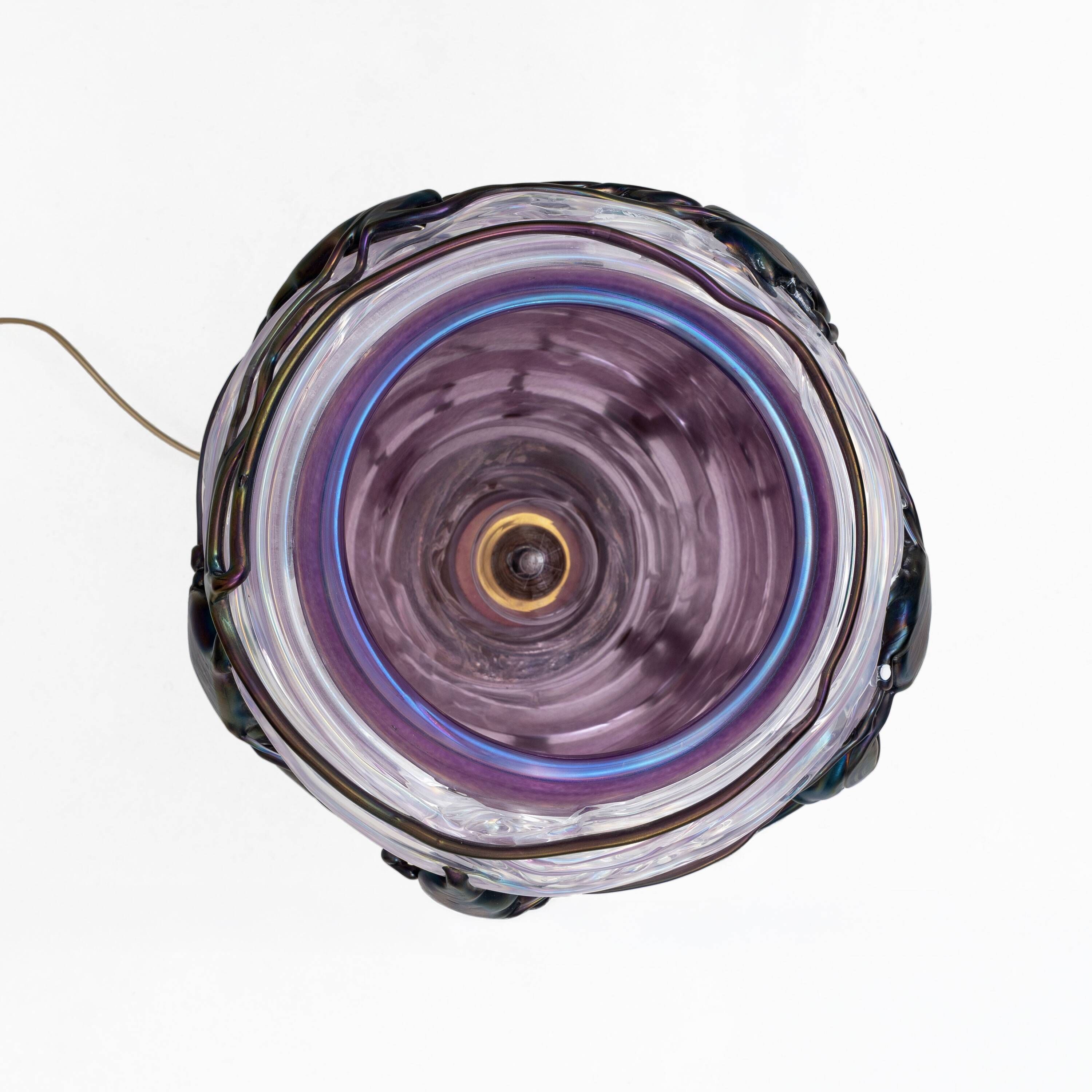 Exceptional Sculptural Murano Glass Table Lamp, Unique Piece, 1990