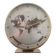 Large kienzle world timer quartz clock in golden brass 18x19cm good condition