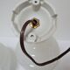 Pair of porcelain sconces brass glass of clchy white art deco
