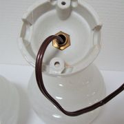 Pair of porcelain sconces brass glass of clchy white art deco