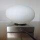 Lampe métal chromé et opaline années 80 90