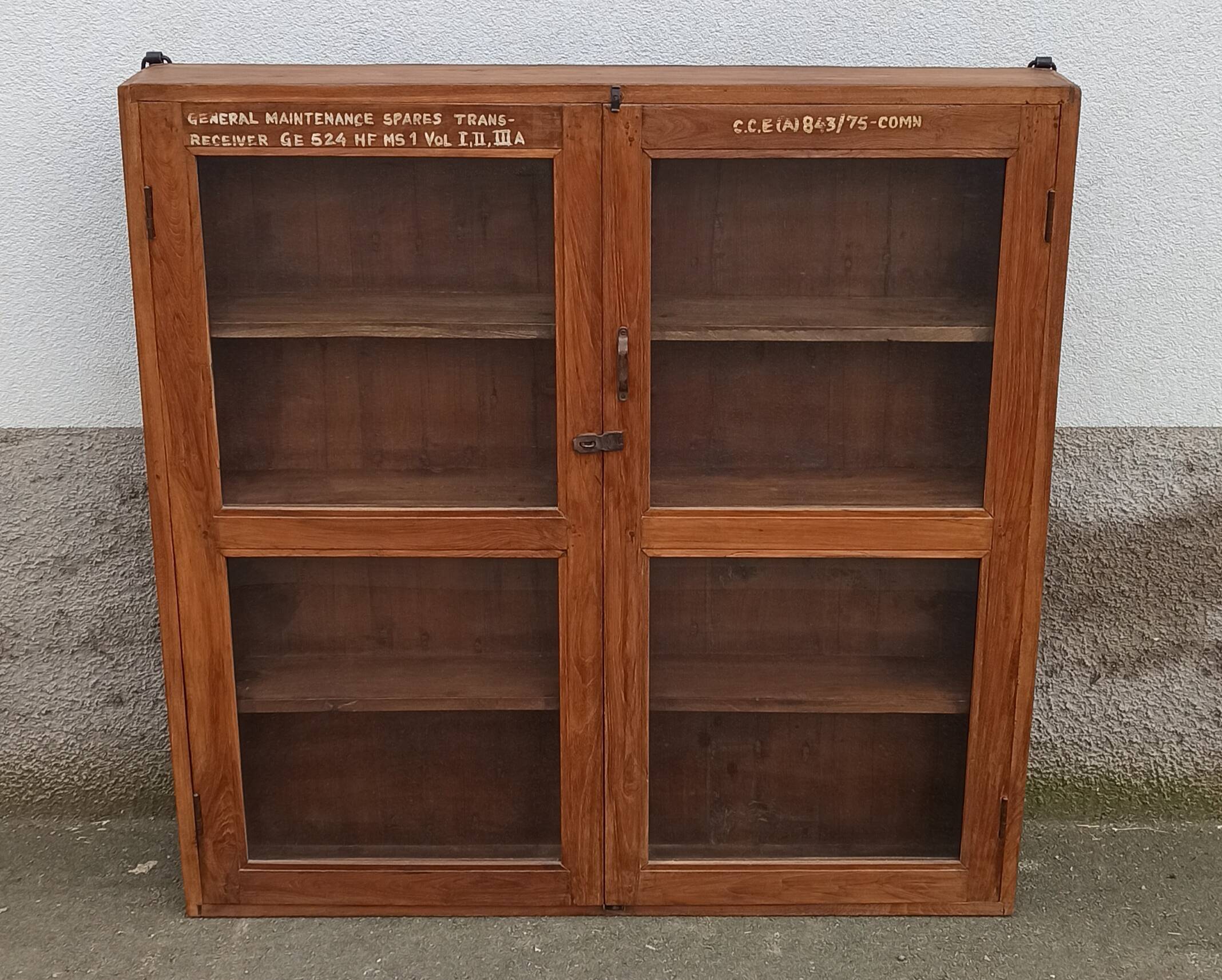 Old glass wall shelf