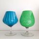 Lot de 2 vases en opaline italienne Empoli