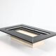 Re Quadro Coffee Table in Travertine and Lacquered Wood by Paolo Piva