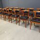 Set of 12 Cherry wood dining chairs by Leon Krier Model Sella Media by Gior