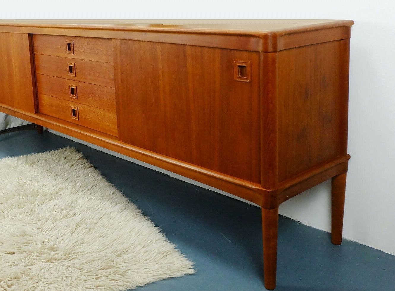 h. w. klein for bramin danish modern teak SIDEBOARD credenza 60s