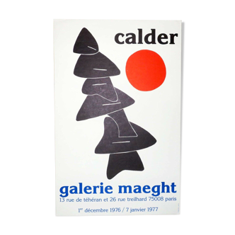 Affiche originale en lithographie d'Alexander Calder, Galerie Maeght, 1976