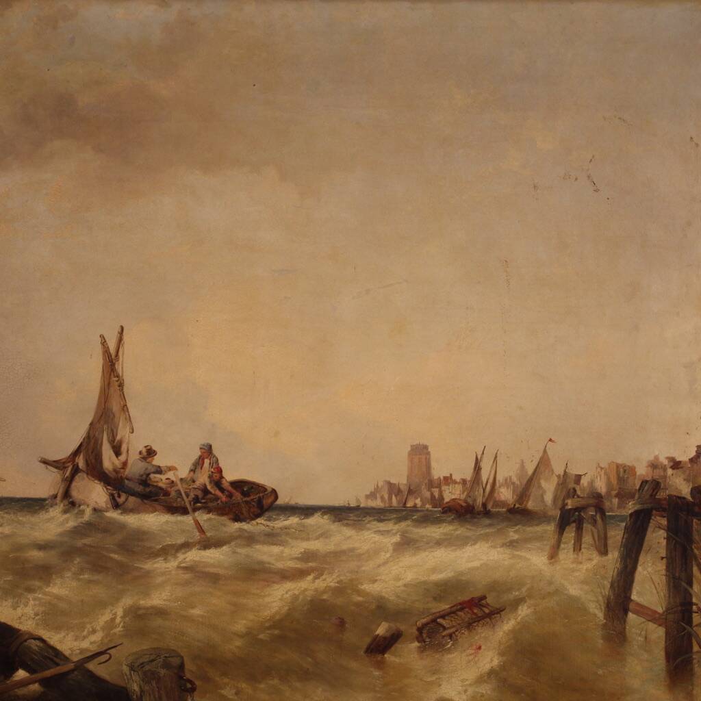 Seascape Painting From The Second Half Of The 19th Century