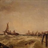 Seascape Painting From The Second Half Of The 19th Century
