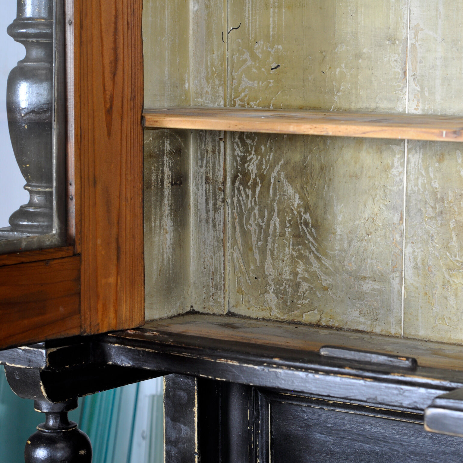Solid Pine Kitchen Cupboard, 1900's