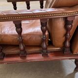 Vintage brown leather armchair