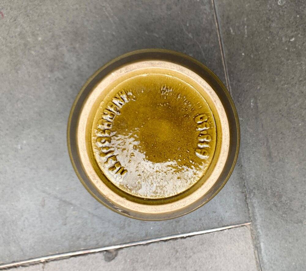 Footed vase in West German pottery, mid-century WGP by Bay Keramik, 1960s.