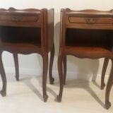 Set of 2 bedside tables in solid cherry wood