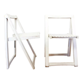 Paire de chaises pliantes en bois