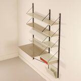 Pilastro Wall System by Tjerk Reijenga with Desk and Magazine Holder, 1960s