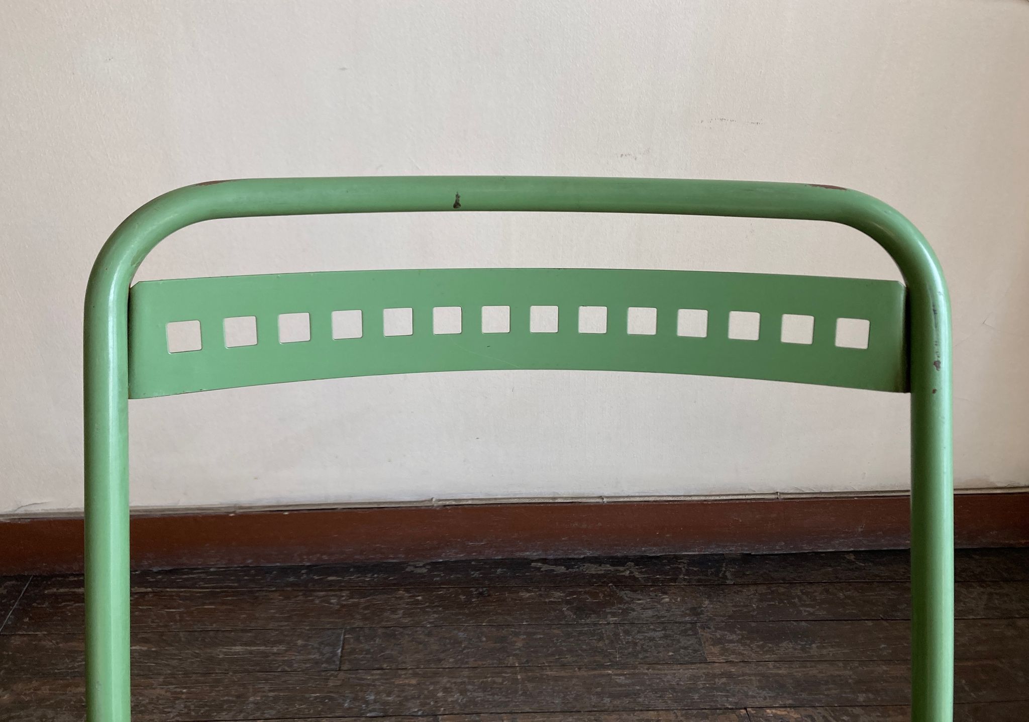 Garden chair in perforated sheet metal 1950