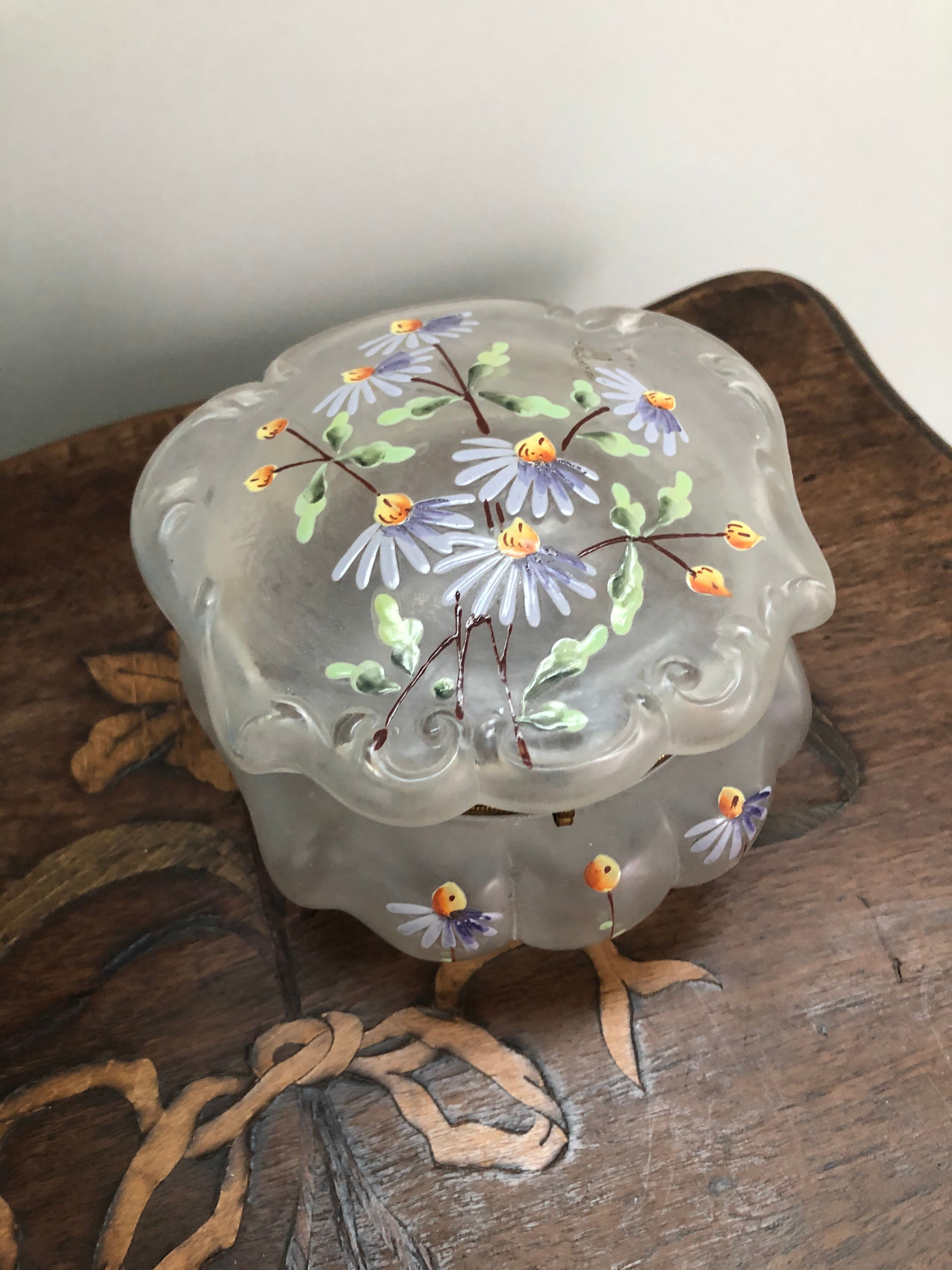 Old candy - hand-painted glass - France