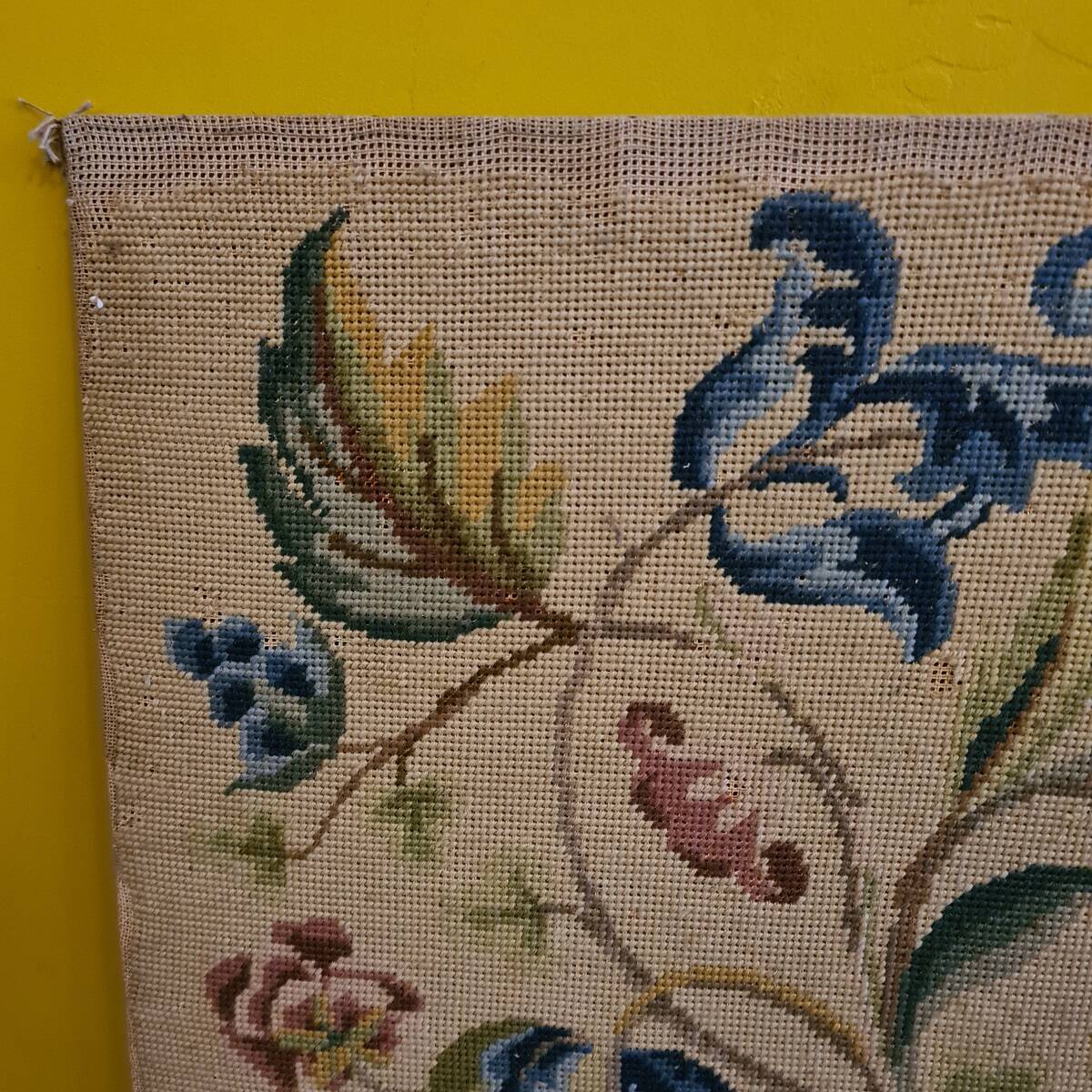 French Gros Point Embroidery on panel 19th Century